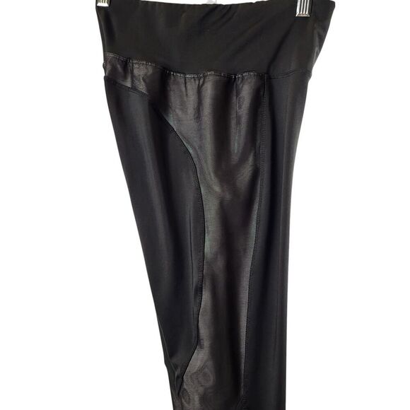 BCBGMAXAZRIA Medium Ankle Leggings with inlaid Mesh & Ankle Cutouts Black - Picture 7 of 15